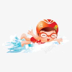 游泳比赛夏天游泳游泳比赛夏日清新高清图片