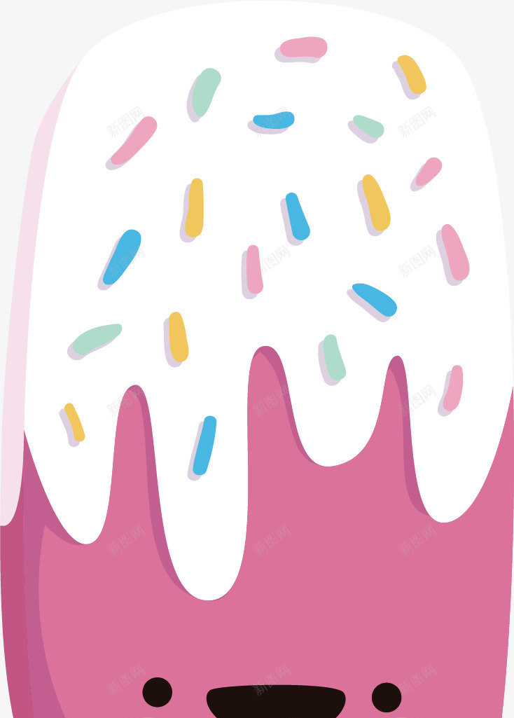 融化的雪糕矢量图ai免抠素材_新图网 https://ixintu.com 冰凉 卡通手绘 彩色 美味 融化 雪糕 矢量图