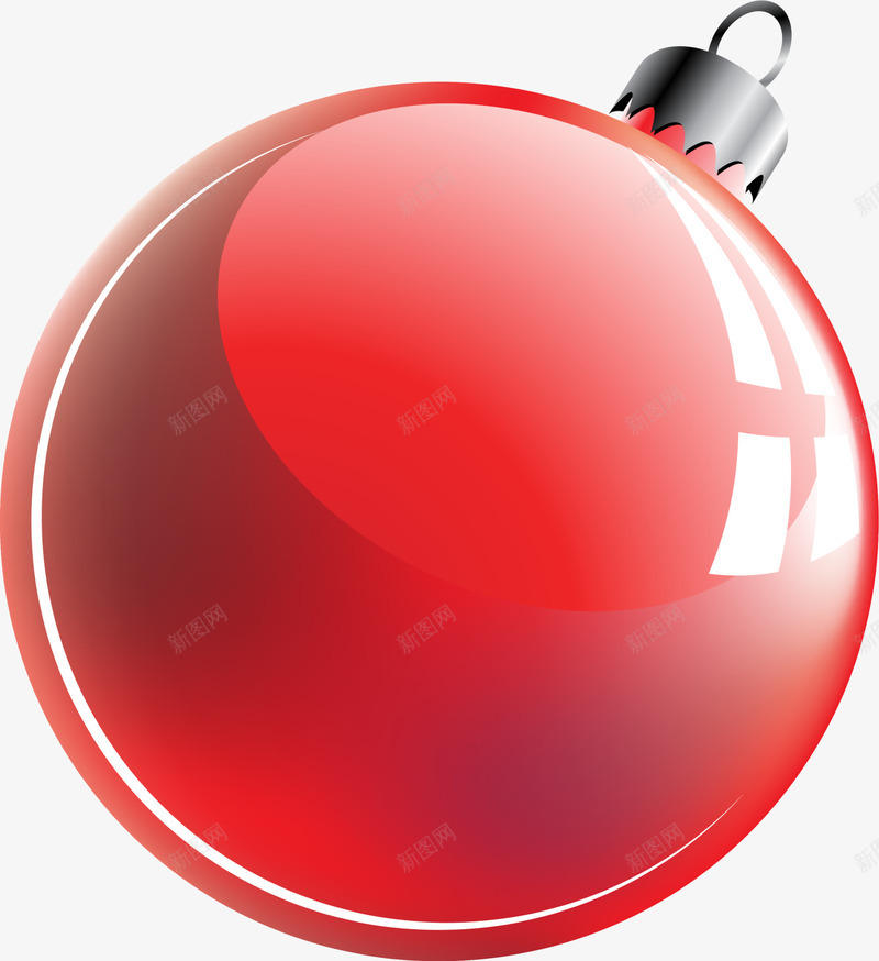 红色卡通彩球png免抠素材_新图网 https://ixintu.com 卡通挂饰 圣诞球 圣诞节 红色彩球 节日挂件 装饰图案