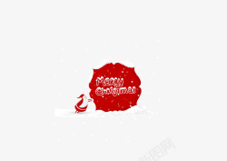 红色淡彩圣诞卡片圣诞节日装饰矢矢量图素材