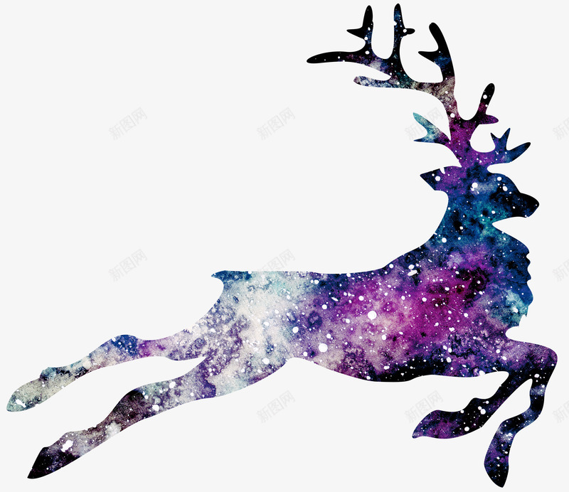 奔跑的圣诞鹿效果图png免抠素材_新图网 https://ixintu.com 免抠图 动物 圣诞鹿 手绘动物 效果图 美丽的鹿 装饰图 装饰画