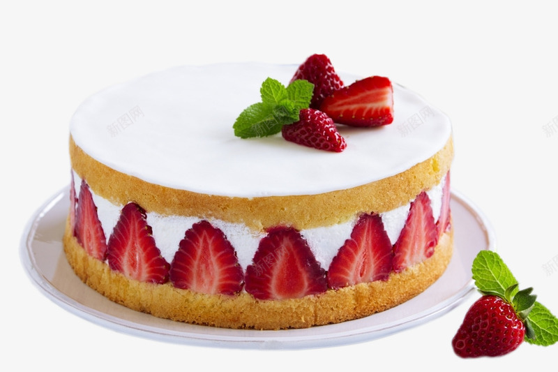 草莓夹心蛋糕png免抠素材_新图网 https://ixintu.com 水果夹心 甜品 草莓 蛋糕