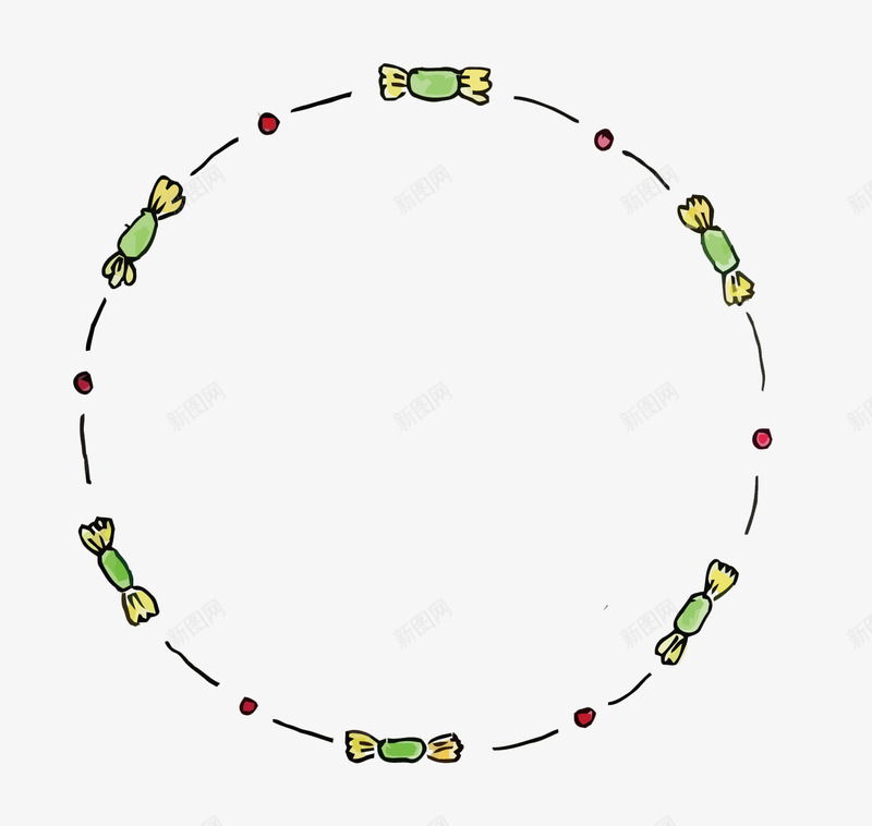 糖果边框矢量图eps免抠素材_新图网 https://ixintu.com PNG图片素材 PNG素材 PNG素材免费下载 糖果 边框 矢量图