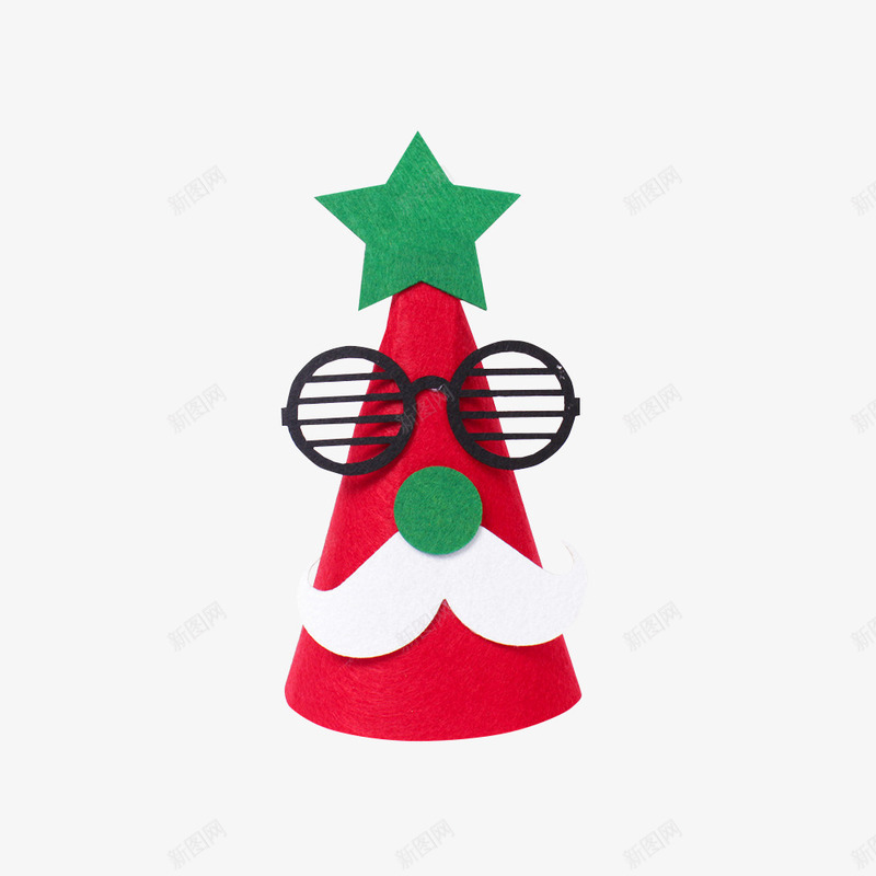 圣诞元素绿色星星红色帽png免抠素材_新图网 https://ixintu.com 免扣素材 圣诞元素 红色帽子 绿色星星