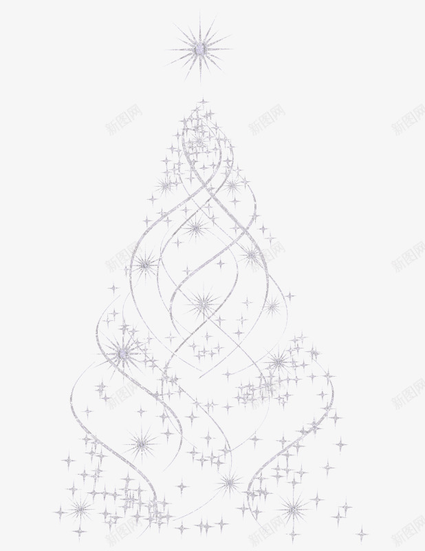 圣诞树png免抠素材_新图网 https://ixintu.com 免扣 发光 圣诞树 素材 装饰 闪光