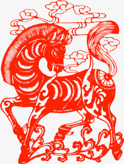 马年贺卡设计手绘红色马年贺卡装饰高清图片