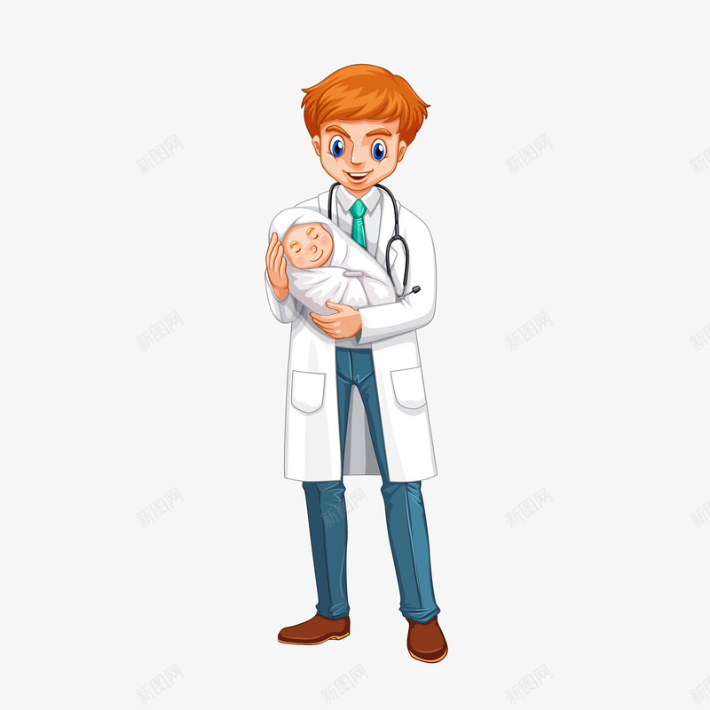 卡通医生抱着婴儿矢量图eps免抠素材_新图网 https://ixintu.com 医生 卡通 卡通可爱 卡通的 可爱的婴儿 婴儿 抱着 矢量图