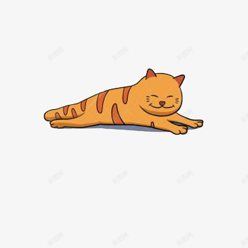 休闲的猫png免抠素材_新图网 https://ixintu.com 休闲慵懒的猫 卡通手绘 小懒猫 懒猫 躺着的猫