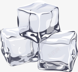 透明冰块效果元素素材