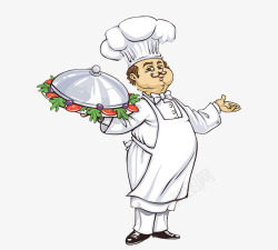 胖胖的厨师露出好吃表情的胖胖的厨师高清图片