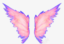 绚丽样式手绘粉色翅膀高清图片