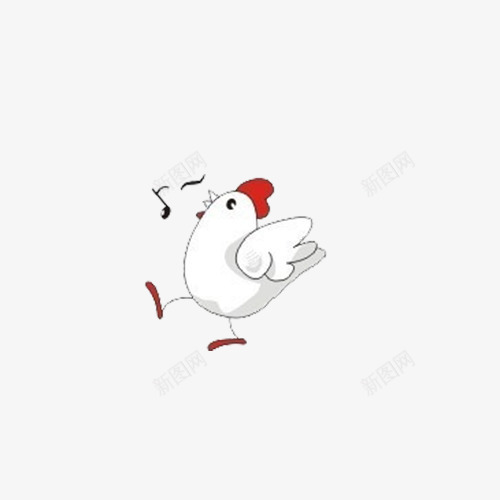 白色卡通小鸡png免抠素材_新图网 https://ixintu.com 卡通 小鸡 手绘 白色 音符 鸡年素材