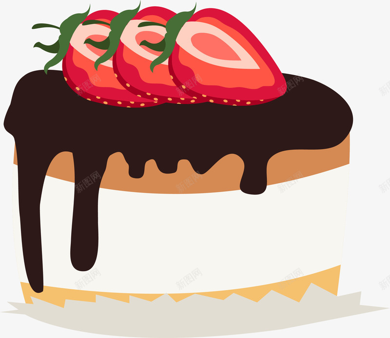 草莓巧克力蛋糕png免抠素材_新图网 https://ixintu.com 巧克力 布丁 手绘草莓布丁 甜品 甜食 草莓 草莓布丁 蛋糕 食物