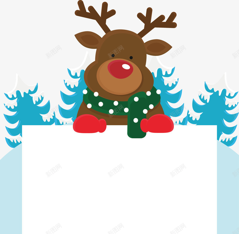 深棕色的圣诞节驯鹿海报矢量图ai_新图网 https://ixintu.com 圣诞促销 圣诞节 圣诞驯鹿 棕色驯鹿 深棕色 矢量png 矢量图