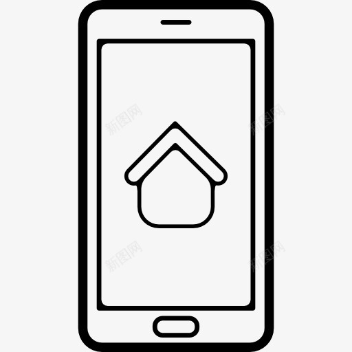 家里登录手机屏幕图标png_新图网 https://ixintu.com 家居 工具 工具和用具 手机 手机屏幕展示图 标志 电话 界面 符号 轮廓