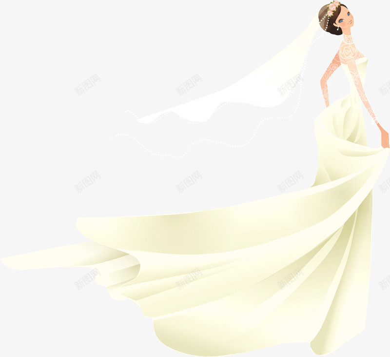 穿婚纱的女人png免抠素材_新图网 https://ixintu.com 女人 婚纱 结婚
