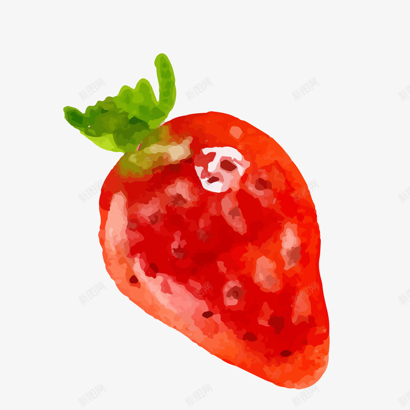 卡通手绘彩绘草莓png免抠素材_新图网 https://ixintu.com 卡通 彩绘 手绘 植物 水果 红色 草莓 食物