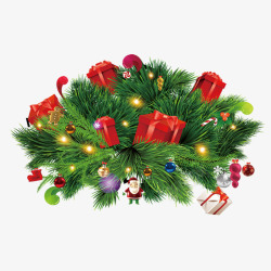 洋松圣诞树装饰高清图片