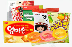 韩国零食组合素材