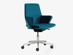 蓝绿色装饰休闲转椅素材