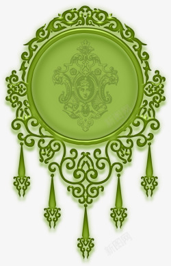 绿色奢华古典装饰素材