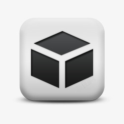 icon盒子不光滑的白色的广场图标业务盒子高清图片