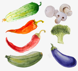 水彩手绘蔬菜素材