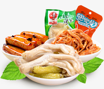 食物png免抠素材_新图网 https://ixintu.com 川味 金针菇 零食 食物 鸡爪 麻辣