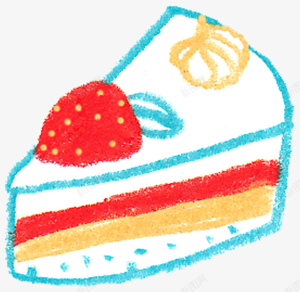 手绘蛋糕png免抠素材_新图网 https://ixintu.com 手绘 手绘画 草莓蛋糕 蛋糕