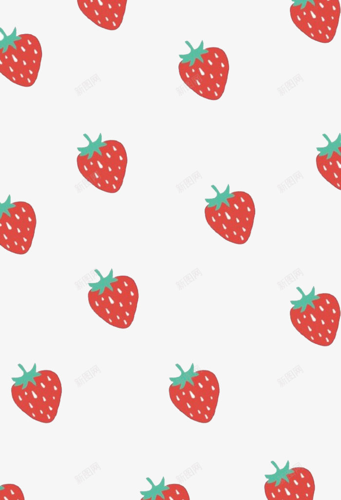草莓背景png免抠素材_新图网 https://ixintu.com 卡通 可爱 背景 草莓