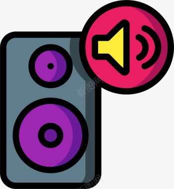 音箱音量icon矢量图图标图标