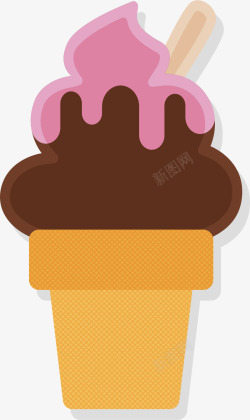 果酱冰激凌草莓酱巧克力圣代高清图片