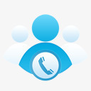 呼叫组一束清凉的蓝色图标png_新图网 https://ixintu.com call group 呼叫 组