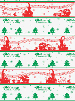 绿色小镇圣诞节音符小镇高清图片