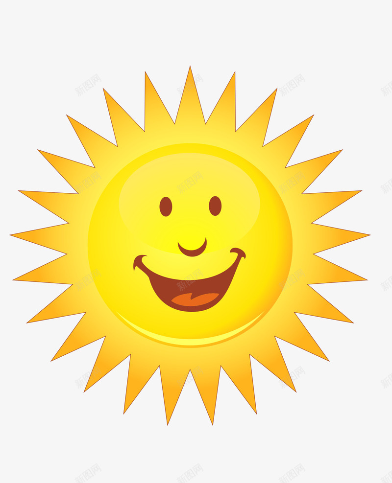 笑着的太阳png免抠素材_新图网 https://ixintu.com 卡通太阳 可爱的太阳表情 嘿嘿 太阳 笑脸 脸 表情 阳光