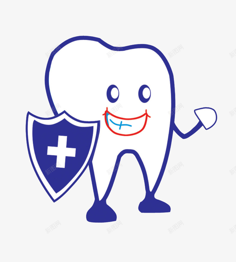 保护牙齿png免抠素材_新图网 https://ixintu.com 刷牙 卫生 清洁 盾牌