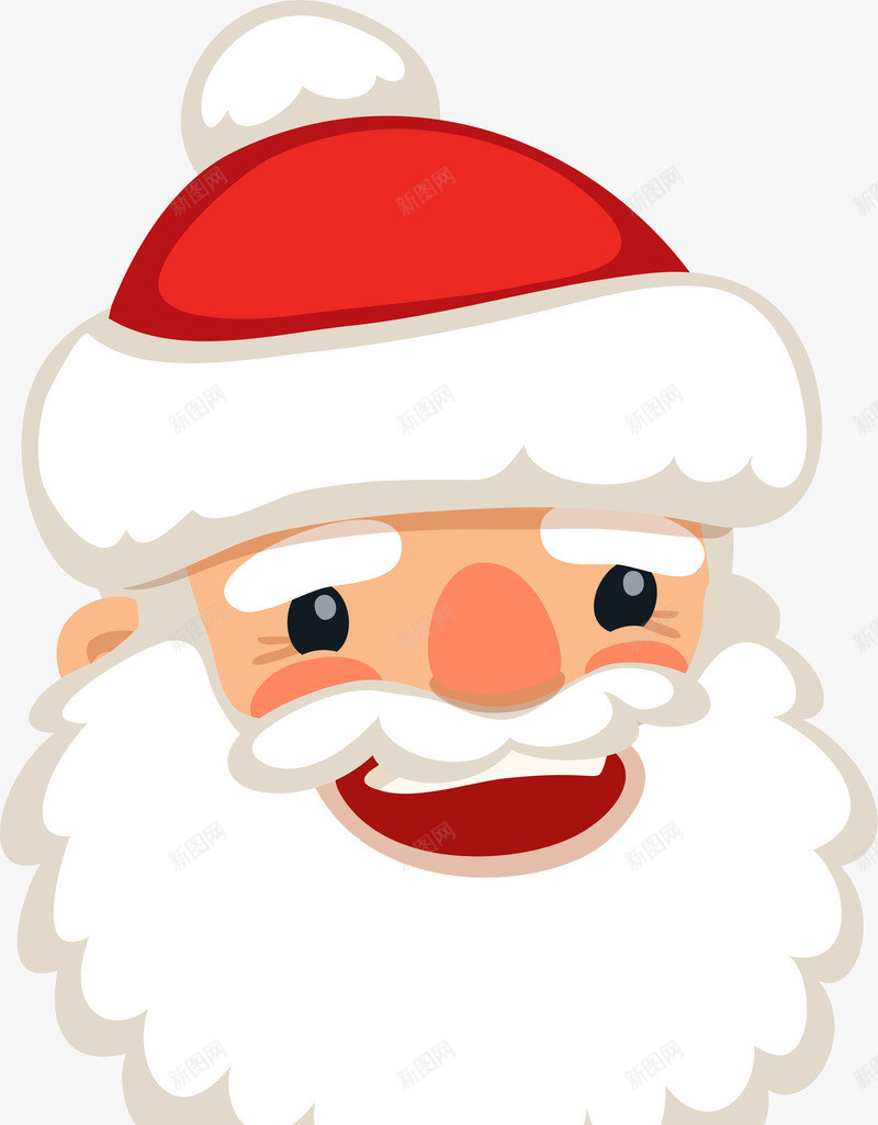 开心圣诞老人png免抠素材_新图网 https://ixintu.com 喜庆 圣诞老人 圣诞节 开心表情 水彩 白胡子老人