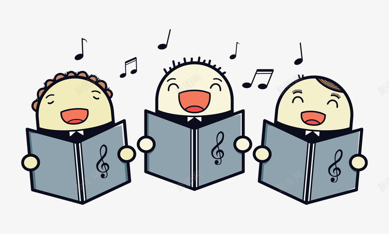 可爱手绘合唱团png免抠素材_新图网 https://ixintu.com png图片 书 儿童 免费png 合唱 手绘 歌唱团 音符
