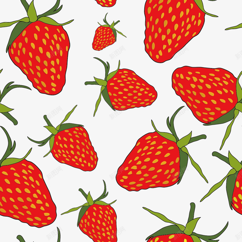 手绘草莓png免抠素材_新图网 https://ixintu.com png图形 png装饰 手绘画 水果 草莓 装饰