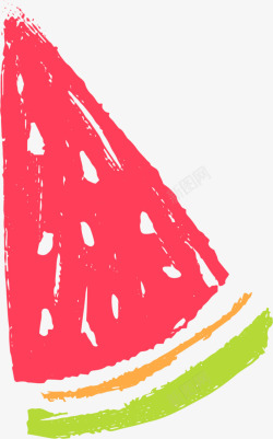 手绘水彩鸟夏天水果手绘西瓜高清图片