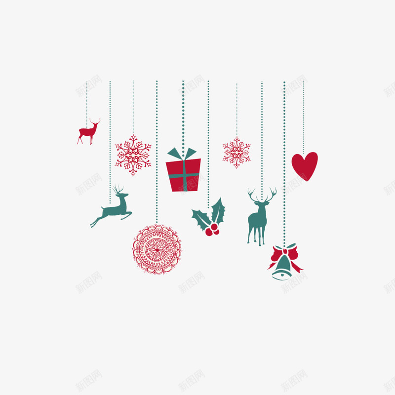 圣诞节png免抠素材_新图网 https://ixintu.com 圣诞节 挂件 节日 饰品 麋鹿