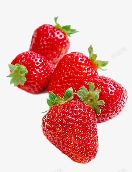 5个红草莓png免抠素材_新图网 https://ixintu.com png图片素材 产品实物 免费png素材 大草莓 鲜红