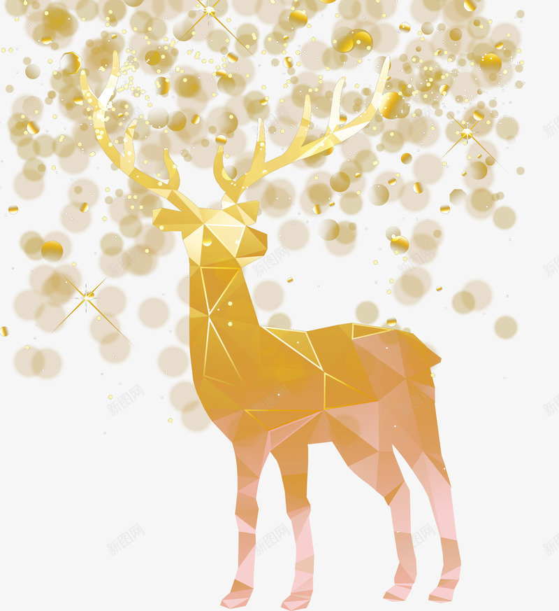 圣诞节装饰麋鹿矢量图ai免抠素材_新图网 https://ixintu.com 动物 圣诞节 点光 矢量麋鹿 装饰图案 麋鹿 矢量图