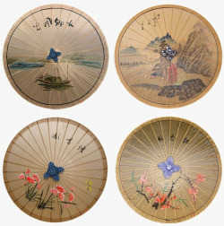 伞架传统纸伞高清图片