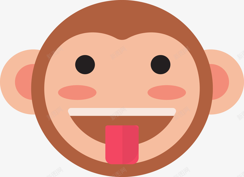 吐舌头的卡通猴子png免抠素材_新图网 https://ixintu.com 动物 卡通猴子 可爱猴子 可爱猴子表情 吐舌头 手绘猴子 猴子 猴子表情 矢量动物 矢量猴子 表情