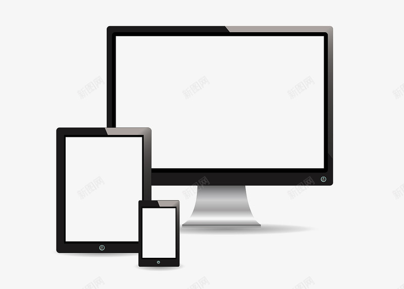 电脑空白显示屏png免抠素材_新图网 https://ixintu.com iPad 台式电脑 手机 数码产品 黑色