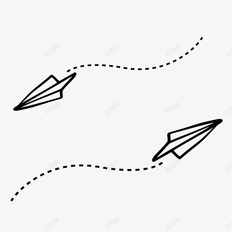 纸飞机元素png免抠素材_新图网 https://ixintu.com 卡通飞机 手绘飞机 纸飞机 飞机