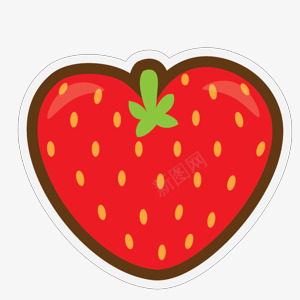 草莓png免抠素材_新图网 https://ixintu.com 卡哇伊 卡通 可爱 水果 爱心 草莓