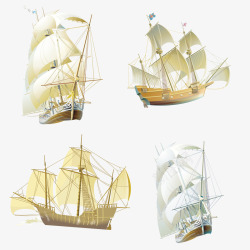 帆船合集矢量图素材