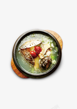 炖汤煲汤大杂烩海鲜营养汤高清图片